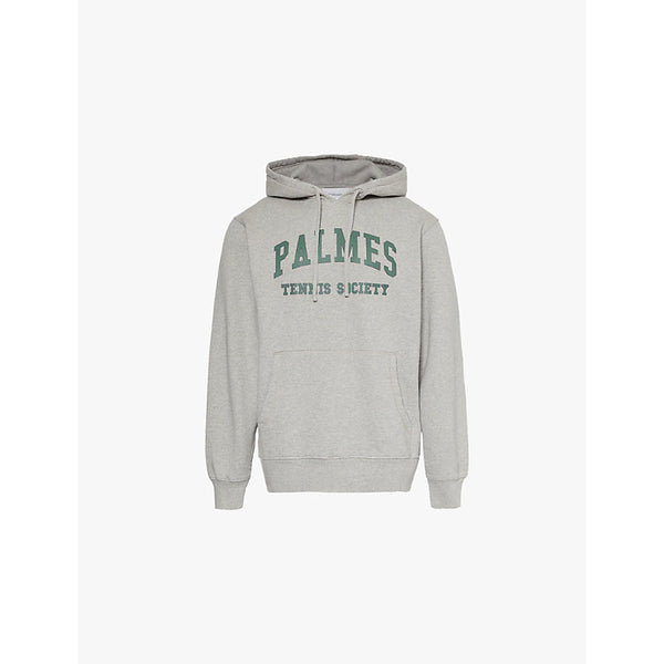  Palmes Mats logo text-print relaxed-fit cotton hoody