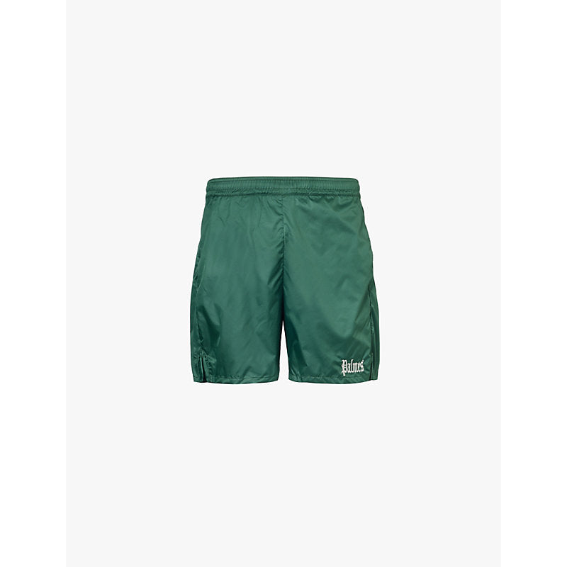  Palmes Olde logo-embroidered shell shorts