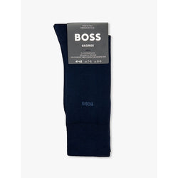  Boss George branded-print cotton socks