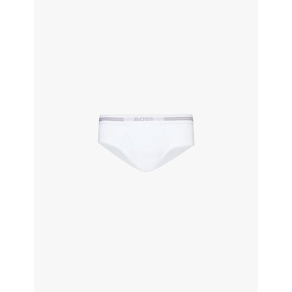 Boss Branded waistband cotton-jersey briefs