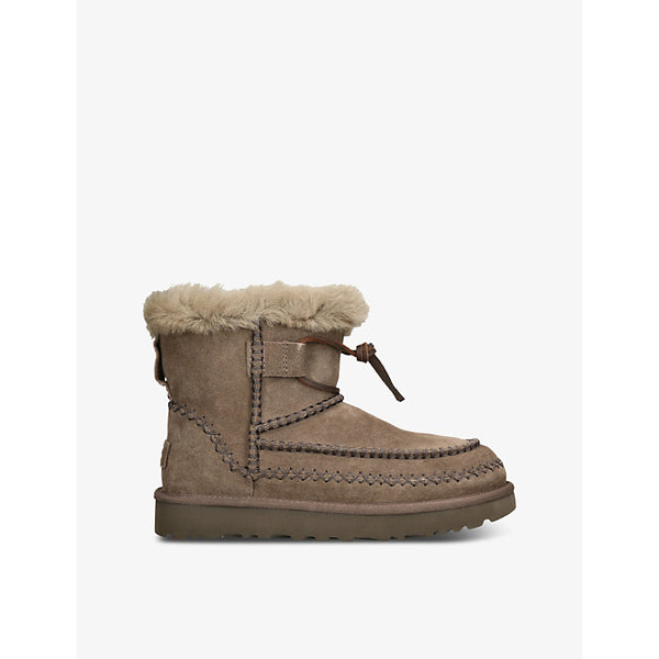 Ugg Classic Mini Alpine logo-patch suede ankle boots | Ugg