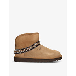  Ugg Classic Mini Crescent suede and shearling boots