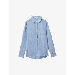  Reiss Belle relaxed-fit long-sleeve linen shirt