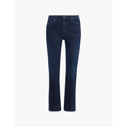  Mother Dazzler dark-wash slim-leg mid-rise stretch-denim jeans