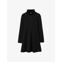 Reiss Krysta zip-neck interlock-jersey mini dress | REISS