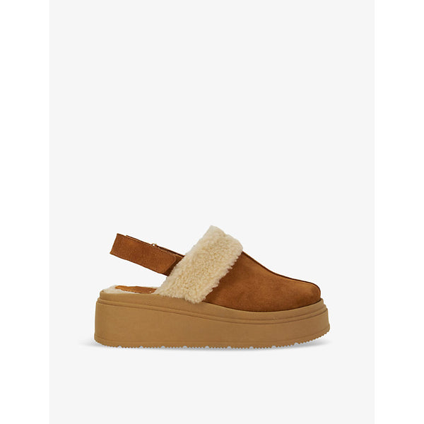 Dune Game faux-fur lined suede mules