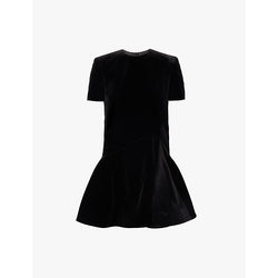 Valentino Garavani Abito short-sleeve velvet mini dress | VALENTINO GARAVANI