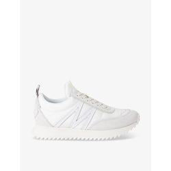 Moncler Pacey logo-embroidered suede and nylon low-top trainers