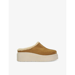 Dune Gracias shearling-lined slip-on suede mules