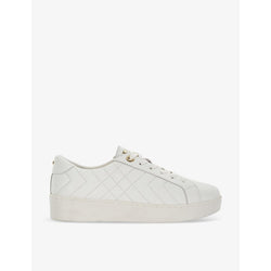  Dune Egent quilted platform leather low-top trainers