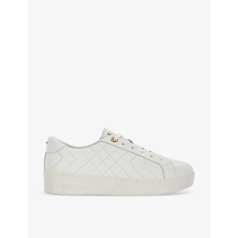  Dune Egent quilted platform leather low-top trainers