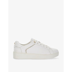 Dune Elli logo-badge faux-leather low-top trainers