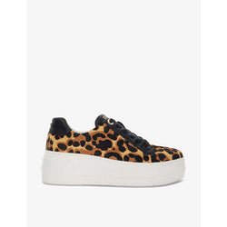 Dune Episode leopard-print leather trainers