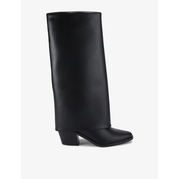 KG Kurt Geiger Telling block-heel leather knee-high boots