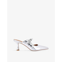 Kg Kurt Geiger Alina logo-buckle patent faux-leather heeled courts | Kg Kurt Geiger