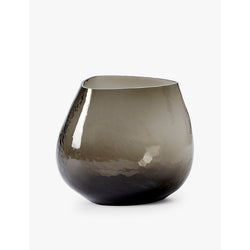 The Conran Shop Smoke mouth-blown glass vase 24.cm x 20.7cm