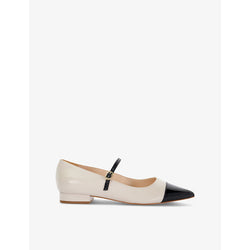 Dune Hastie pointed-toe leather Mary Janes