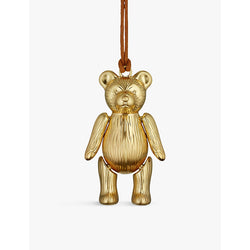 Waterford Christmas Teddy golden metal-alloy Christmas ornament 8cm