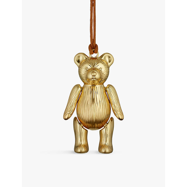 Waterford Christmas Teddy golden metal-alloy Christmas ornament 8cm