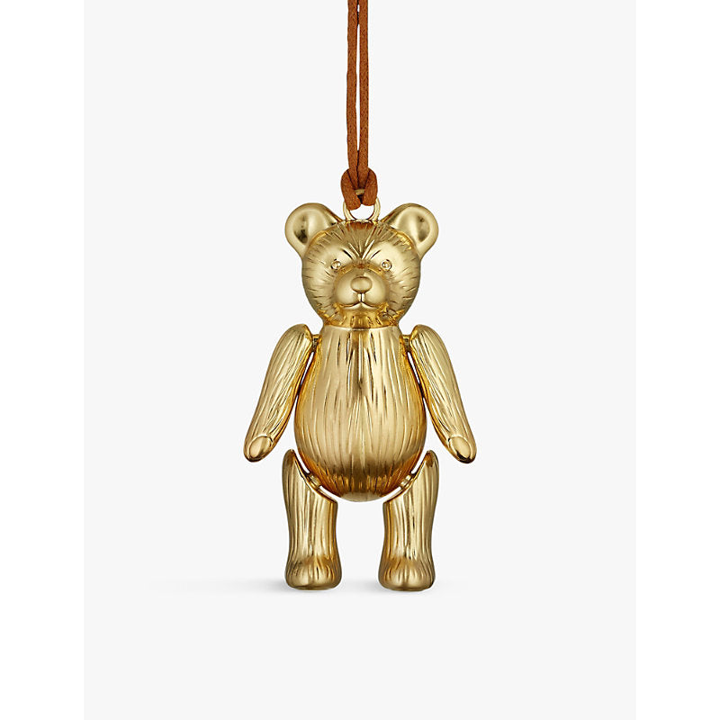 Waterford Christmas Teddy golden metal-alloy Christmas ornament 8cm