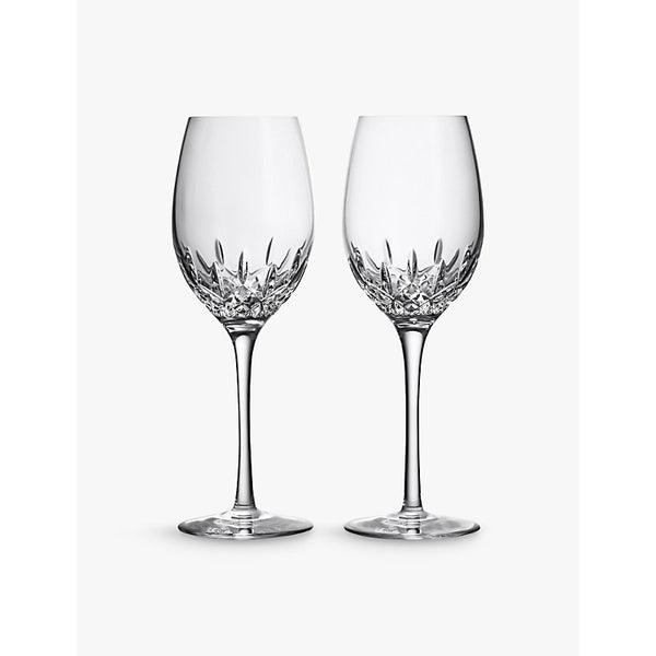 Waterford Lismore Essence medium crystal wine glasses set of two 475ml