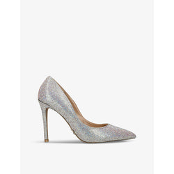  Steve Madden Evelyn R crystal-embellished woven heeled courts