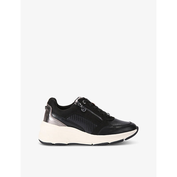 Carvela Stride branded faux-leather low-top trainers