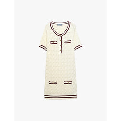 Prada Round-neck button-down cotton mini dress