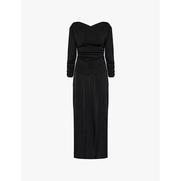 Khaite Fable ruched knitted midi dress | KHAITE