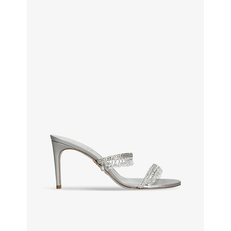 Rene Caovilla Chandelier jewel-embellished leather heeled sandals | Rene Caovilla