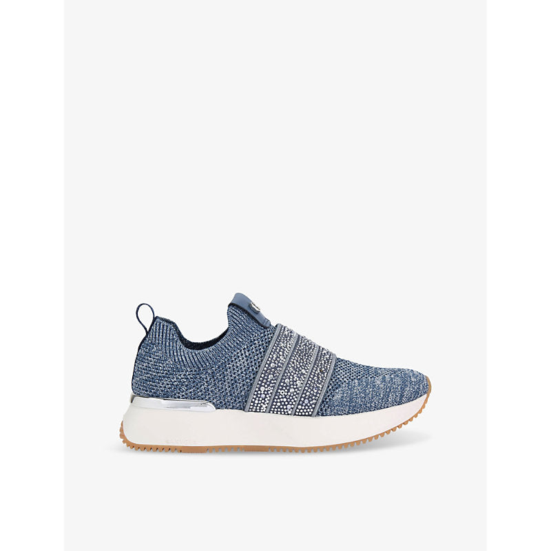 Carvela Flare Sparkle low-top knitted trainers