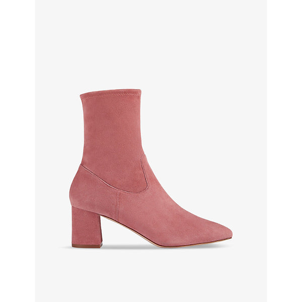 Lk Bennett Harp square-toe suede heeled ankle boots