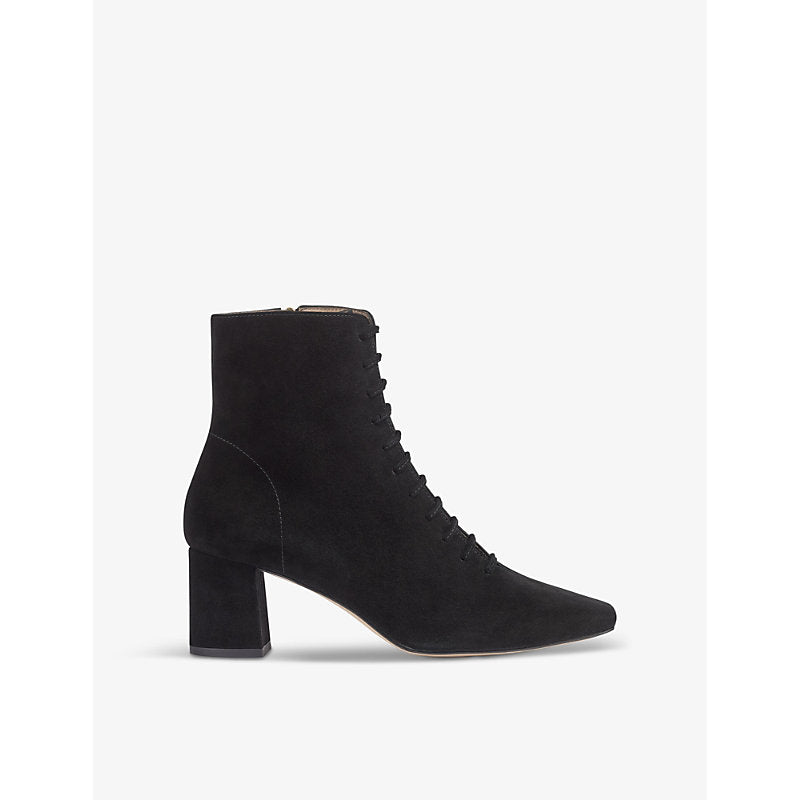 Lk Bennett Arabella lace-up suede heeled ankle boots