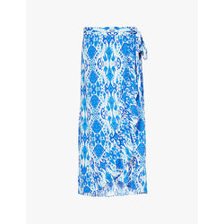  Aspiga April wrap-around woven midi skirt