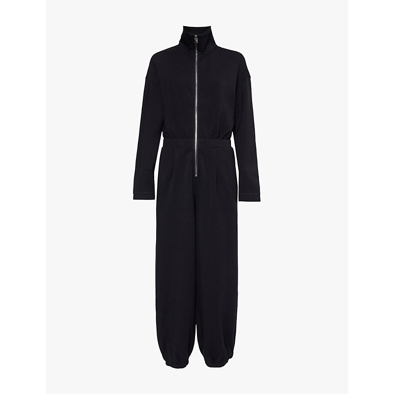  Varley Jessie high-neck stretch-woven jumpsuit