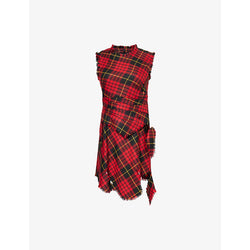 Alexander Mcqueen MacQueen distressed tartan wool mini dress | ALEXANDER MCQUEEN