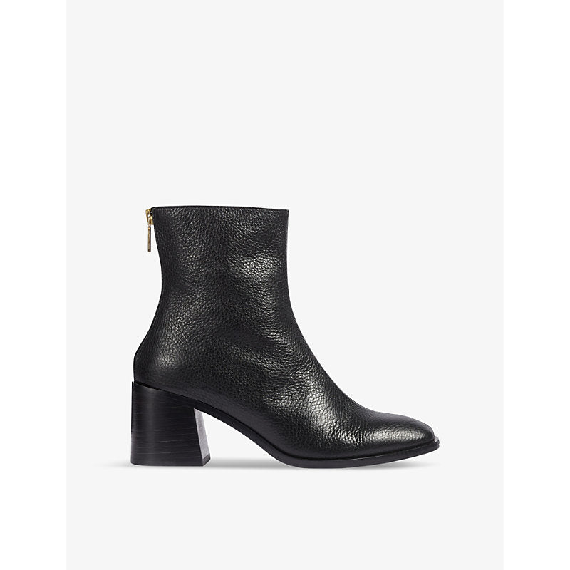 Lk Bennett Camila front-seam leather heeled ankle boots