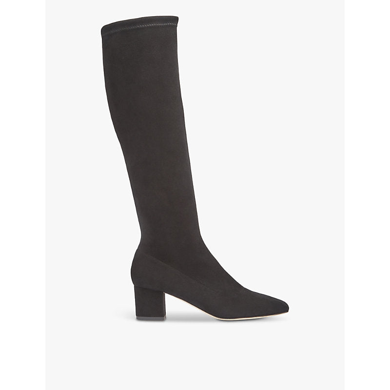 Lk Bennett Eldon block-heel suede knee-high boots | Lk Bennett