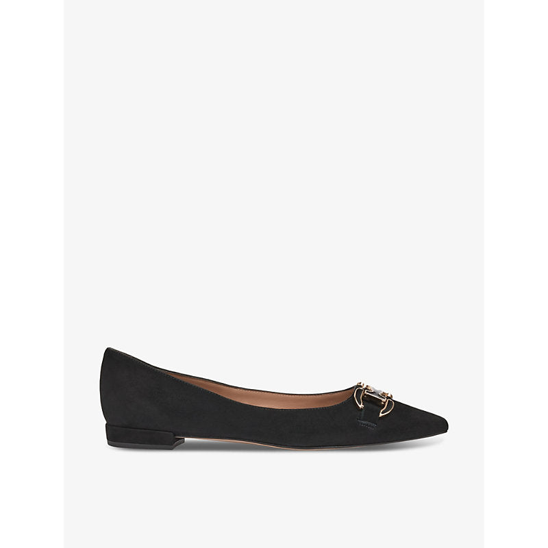 Lk Bennett Natalya snaffle-trim suede flats