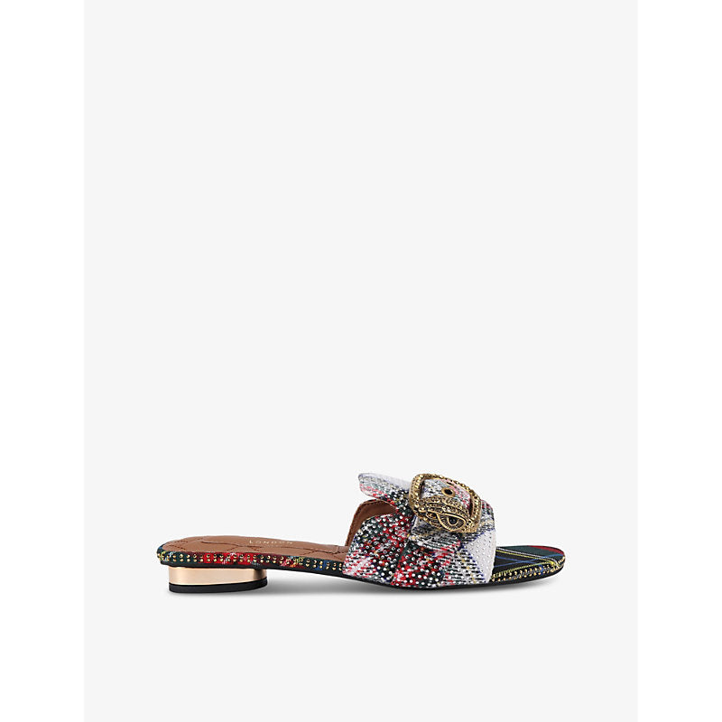 Kurt Geiger London Mayfair rhinestone-embellished woven sandals | Kurt Geiger London