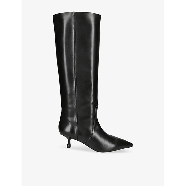 Stuart Weitzman Naomi pointed-toe leather knee-high boots | Stuart Weitzman