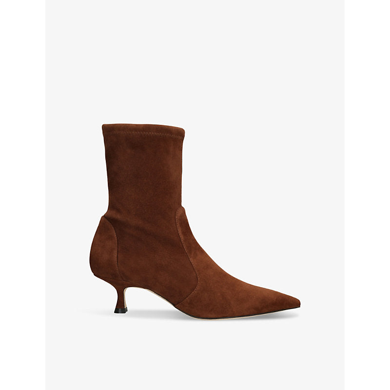 Stuart Weitzman Naomi 50 pointed-toe suede ankle boots