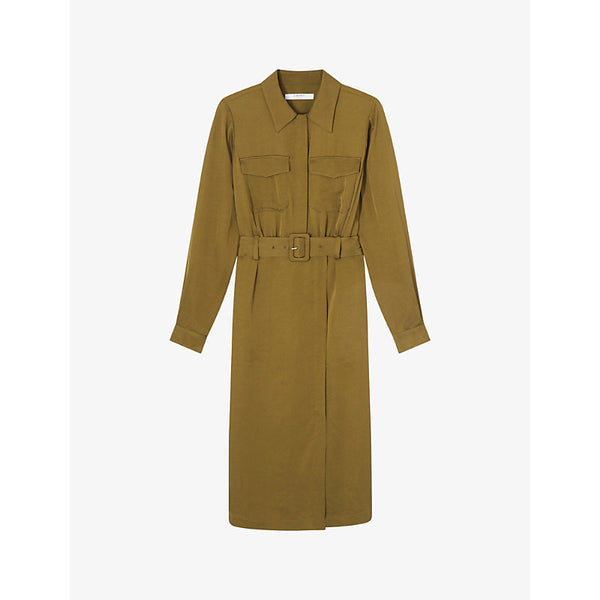 Lk Bennett Newton belted crepe utility midi dress