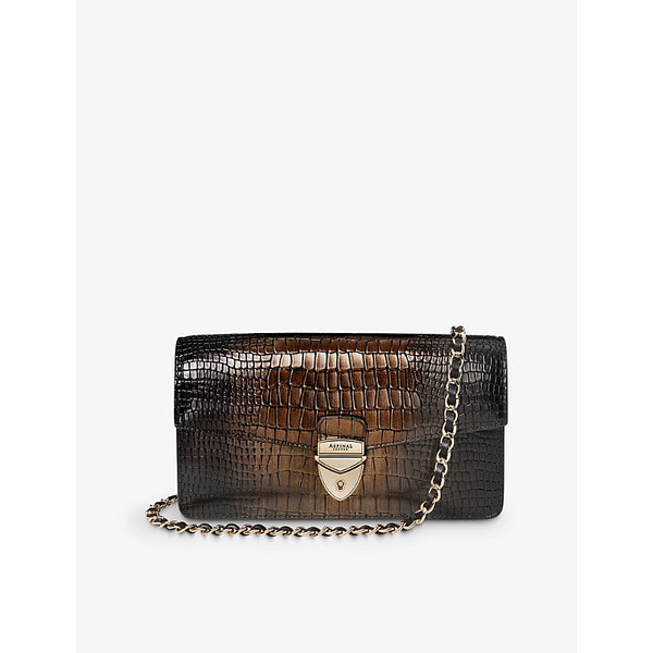 Aspinal Of London Mayfair leather clutch