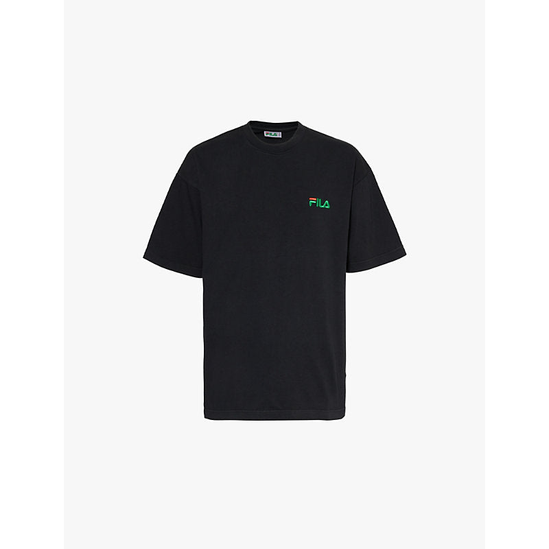  Fila+ Linear embroidered-branding cotton-jersey T-shirt