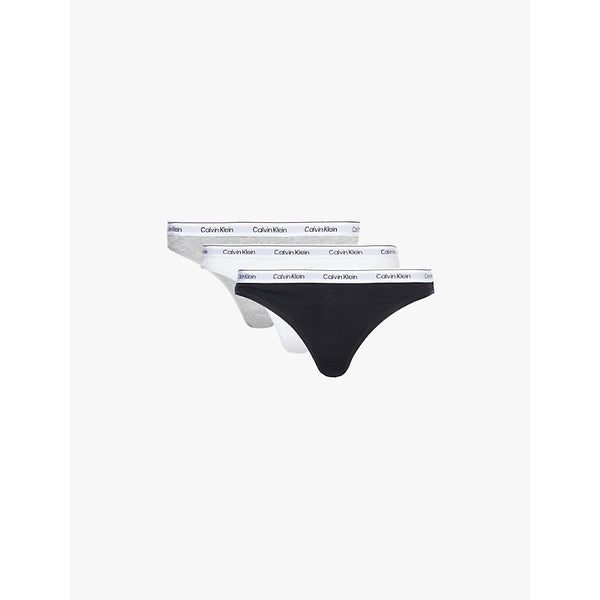 Calvin Klein Modern logo low-rise pack of three stretch-cotton thongs