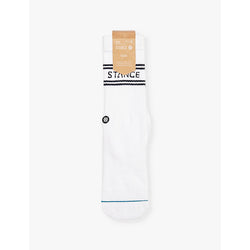  Stance Branded stripe pack-of-three cotton-blend socks