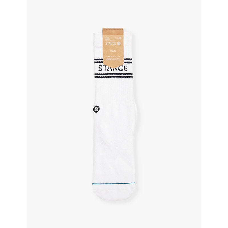  Stance Branded stripe pack-of-three cotton-blend socks