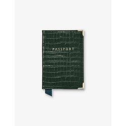 Aspinal Of London Crocodile-embossed patent-leather passport cover | Aspinal Of London