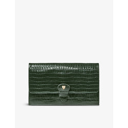 Aspinal Of London Croc-effect leather travel wallet | Aspinal Of London